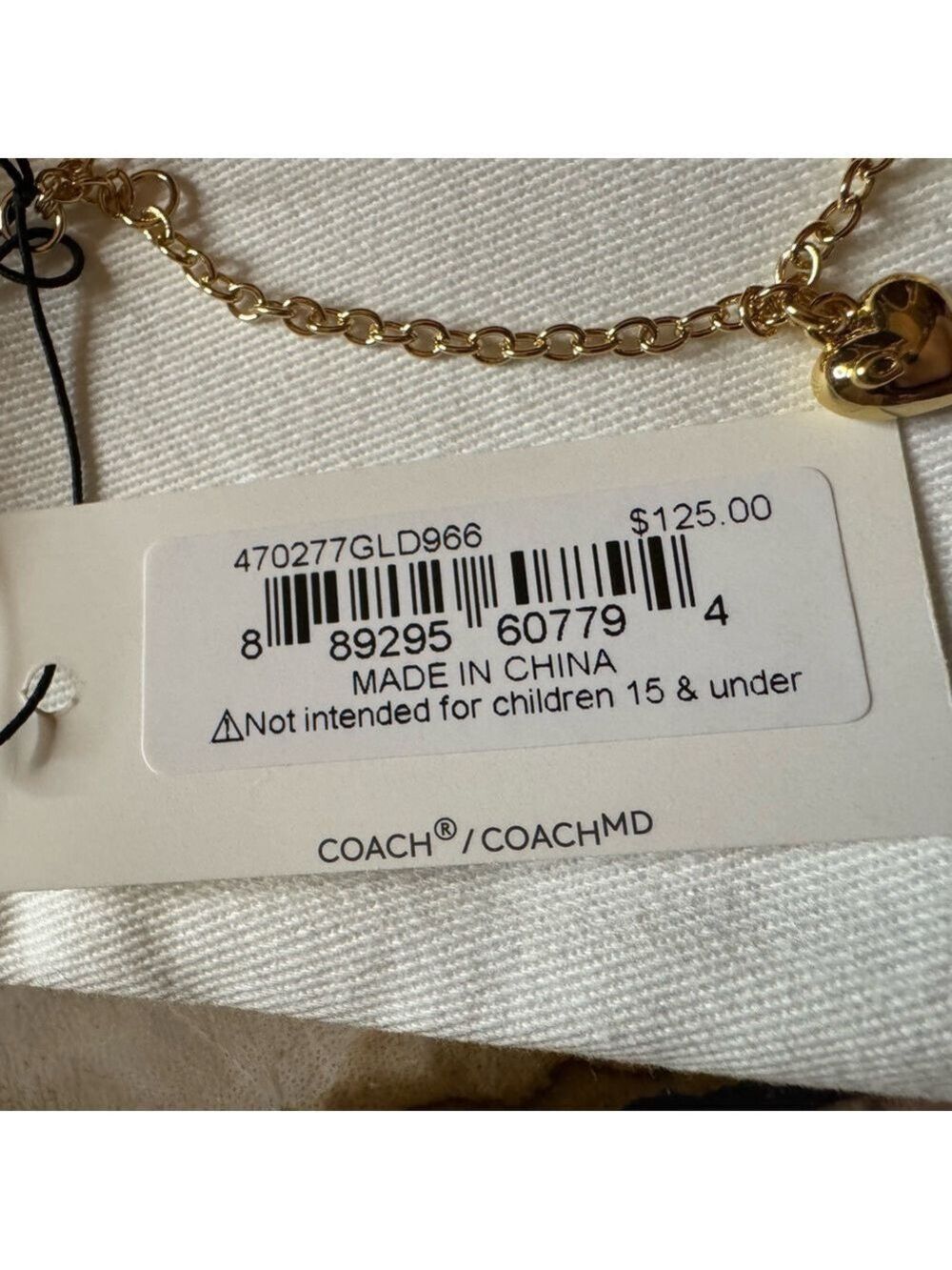 Coach - Cherry & Heart Charm Bracelet - NWT Adjustable 6.5” - 7.5” - Picture 4 of 5